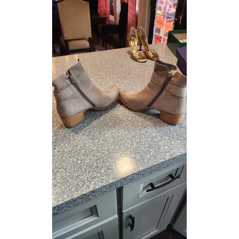 Paul Green Ankle Boots Womens 9 Taupe Good Condition